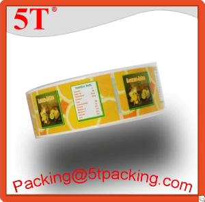 lemon juice printed labels rolls