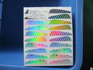 reflective hologram side minnow printed adhesive labels fishing lure