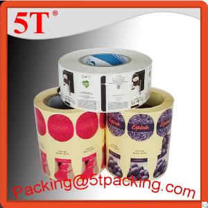 clear printed adhesive labels