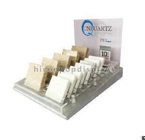 Showroom Custom Metal Base Acrylic Stone Granite Tile Display Stands