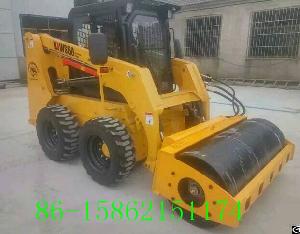 skid loader vibratory roller attachment