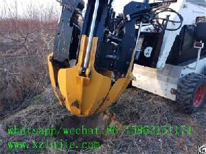 xuzhou lujie tree spade attachment skid loader