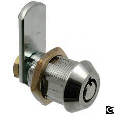 17.5mm Pin Tumbler Cam Lock, Zinc Alloy, Brass, Shiny Chrome