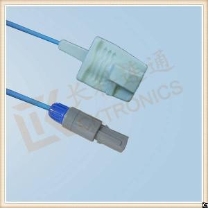 Bci 7 Pin Reusable Spo2 Sensor, Adult Silicone Soft Tip, L 3m