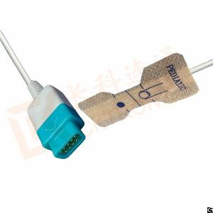 Color White Ge Trusignal 9 Pin Disposable Spo2 Sensor, Pediatric, 0.9m