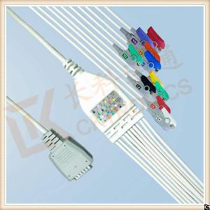 Factory Price Nihon Kohden One Piece Ecg Cable Without Screws Clip, Aha