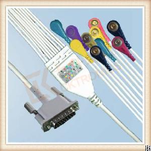 Fast Delivery Philips One Piece Ecg Cable 10 Leadwires Snap, Iec