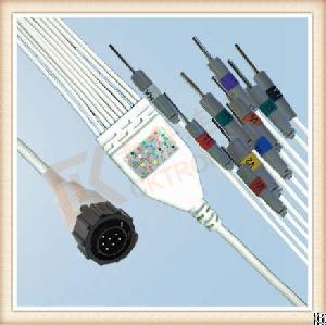 Fukuda Msc 8111 One Piece Ecg Cable 10 Leadwires Needle, Aha