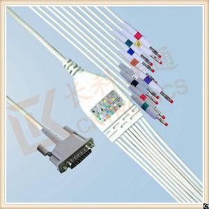 Low Cost Philips One Piece Ecg Cable 10 Leadwires Banana, Aha