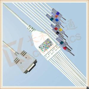 Manufacturer Burdick Ek 10 One Piece Ecg Cable 10 Leadwires Needle, Aha