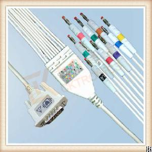 Medical Cable Nihon Kohden One Piece Ecg Cable With Screws