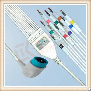 Medtronic Physio Control One Piece Ecg Cable 10 Leadwires Banana, Aha