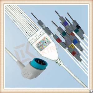 Medtronic Physio Control One Piece Ecg Cable 10 Leadwires Needle, Aha