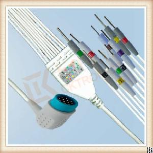 medtronic physio control ecg cable 10 leadwires needle iec