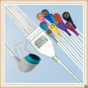 Medtronic Physio Control One Piece Ecg Cable 10 Leadwires Snap, Aha