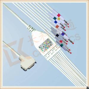 New Arrival Fukuda Denshi One Piece Ecg Cable 10 Leadwires Banana, Aha