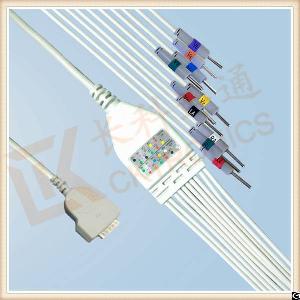 New Design Ge Marquette One Piece Ecg Cable 10 Leadwires Needle, Aha