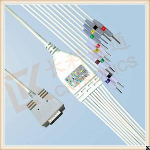 Oem Burdick Ek 10 One Piece Ecg Cable 10 Leadwires Needle, Iec
