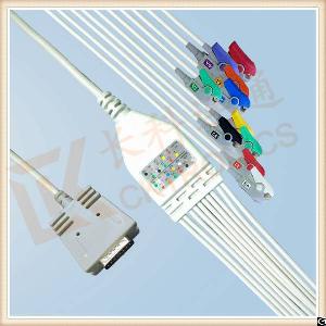 One Year Warranty Burdick Ek 10 One Piece Ecg Cable 10 Leadwires Clip, Aha