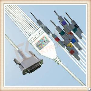 One Year Warranty Nihon Kohden One Piece Ecg Cable Without Screws Needle, Aha