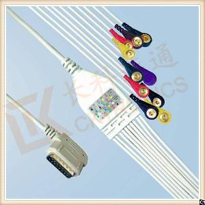 Quality 100% Assured Kenz Pc 109 One Piece Ecg Cable 10 Leadwires Clip, Aha