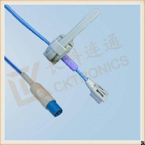 Hellige 10 Pin Reusable Spo2 Sensor, Neonate Silicone Wrap Y , L 3m