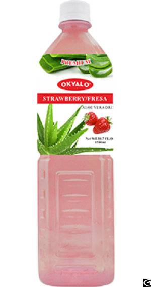 Okyalo 1.5l Aloe Soft Drink With Strawberry Flavor