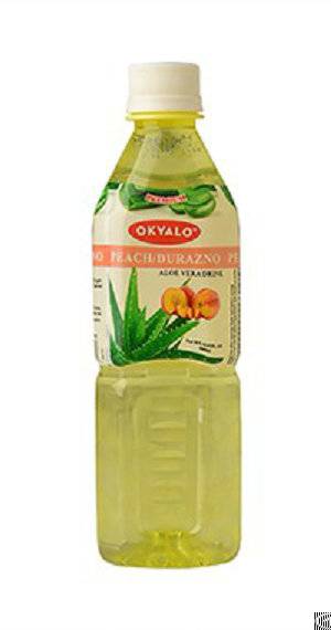 Okyalo 500ml Aloe Soft Drink With Peach Flavor