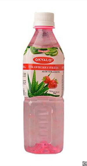 okyalo 500ml aloe soft drink strawberry flavor