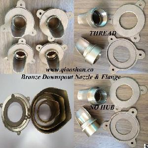 No Hub Bronze Downspout Nozzle And Flange