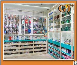 Customized Design Pharmacy Shop Drug Shelving Medicine Display Rack