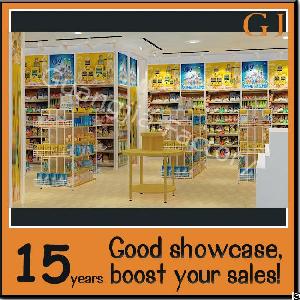 Customized Retail Store Design Interior Grocery Shop Display Modern Floor Stand Style