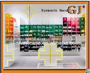 Hot Sale Gj Drug Stores Displays For Drug Store