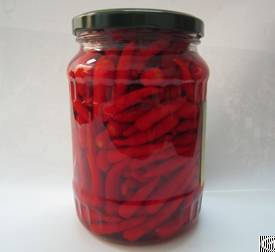 Pickled Hot Red Chili In Jar