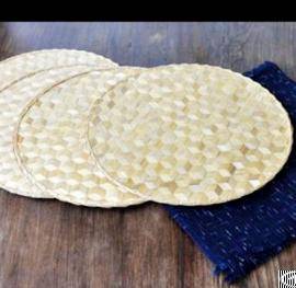 round bamboo placemat