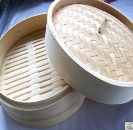 round bamboo steamer basket