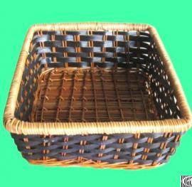 square bamboo fruit basket
