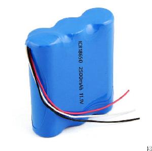 lithium ion 18650 battery pack 3s1p 11 1v 2500mah protection pcb 10k ntc