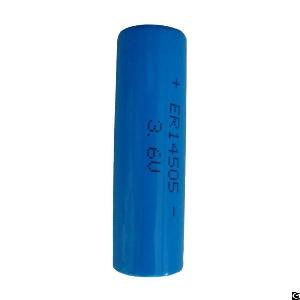 Non-rechargeable 3.6v Lithium Battery 1 / 2aa Er14505 Lisocl2 Battery