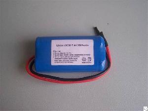 Perma Battery Pack Li-ion 18650 7.4v 2000mah With Protection Pcb And Leading Wires