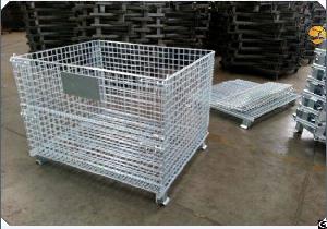 Foldable Metal Cage Wire Cage For Product Storage