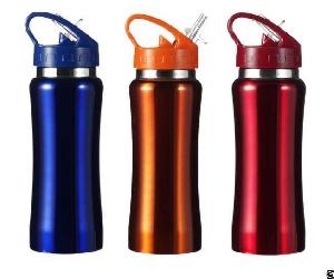 zc hd c stainless steel insulated water bottle flip straw sweat proof rubber coating