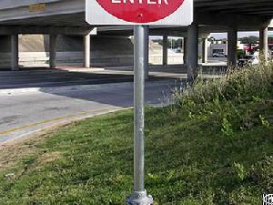 Round Pipe Sign Post