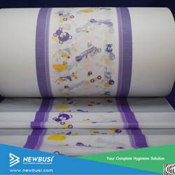 raw baby diaper sheet pe film