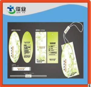 Apparel With Glossy Hang Tag Laminations