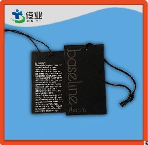 Base Line Garment Black Hangtag With String