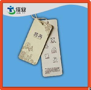 Custom Paper Cardboard Tags Garment Hang With String