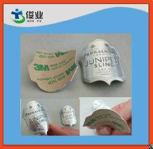 Embossed Metal And 3m Tape Printed Adhesive Label