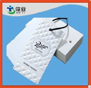 fancy waterproof leather garment hangtag apparel hangtags