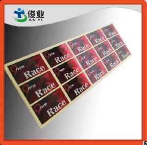 glossy silver printed stickers water purified equipments four